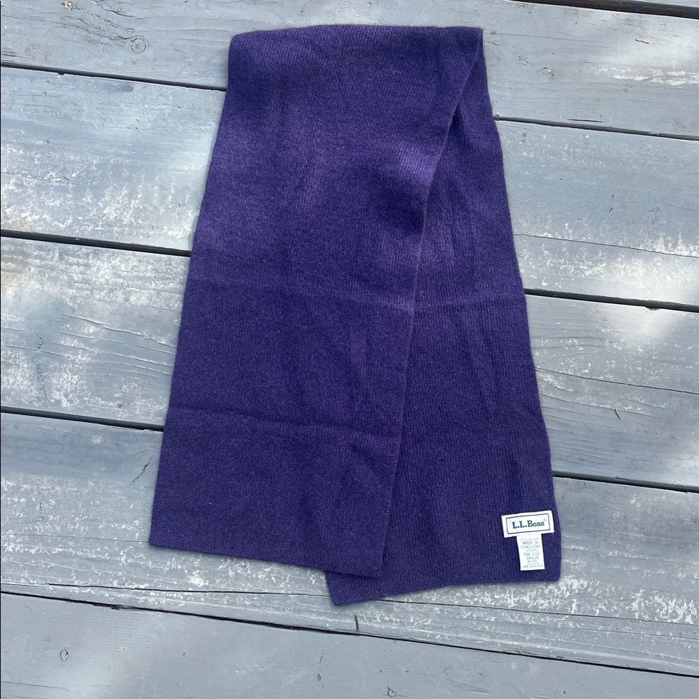 L.L. Bean Deep Purple Cashmere Scarf